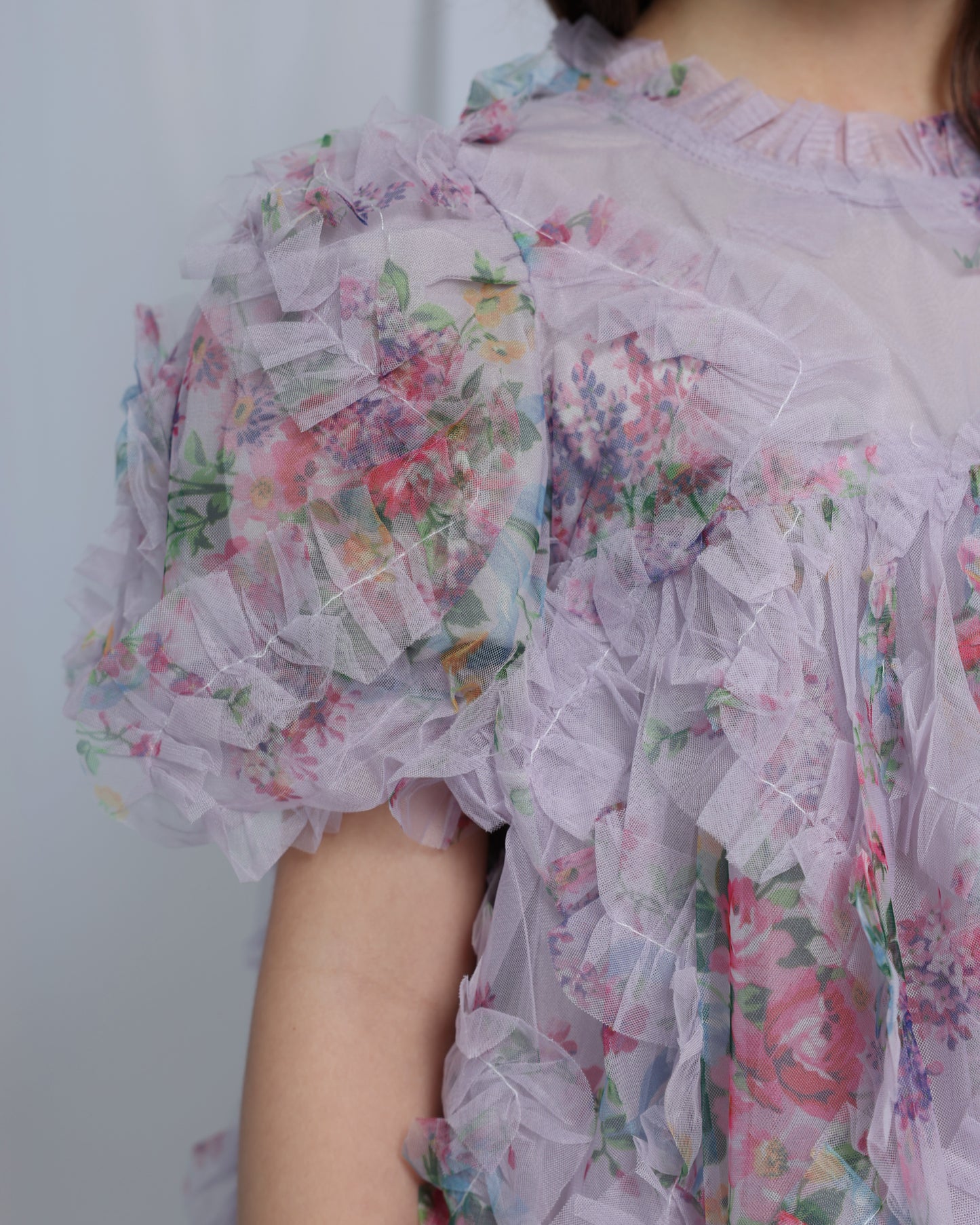 Purple floral dress