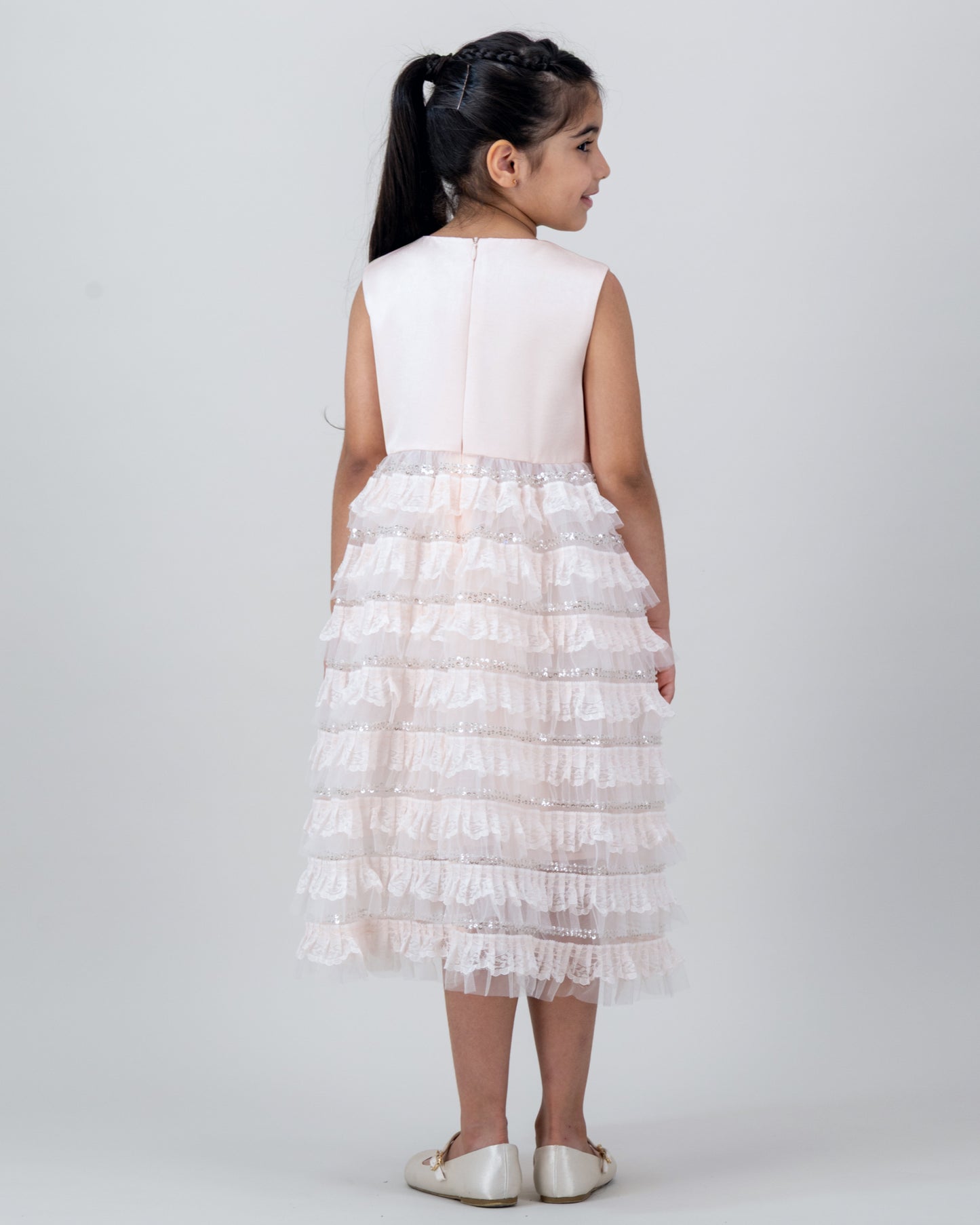 Blush Layered Lace Dress
