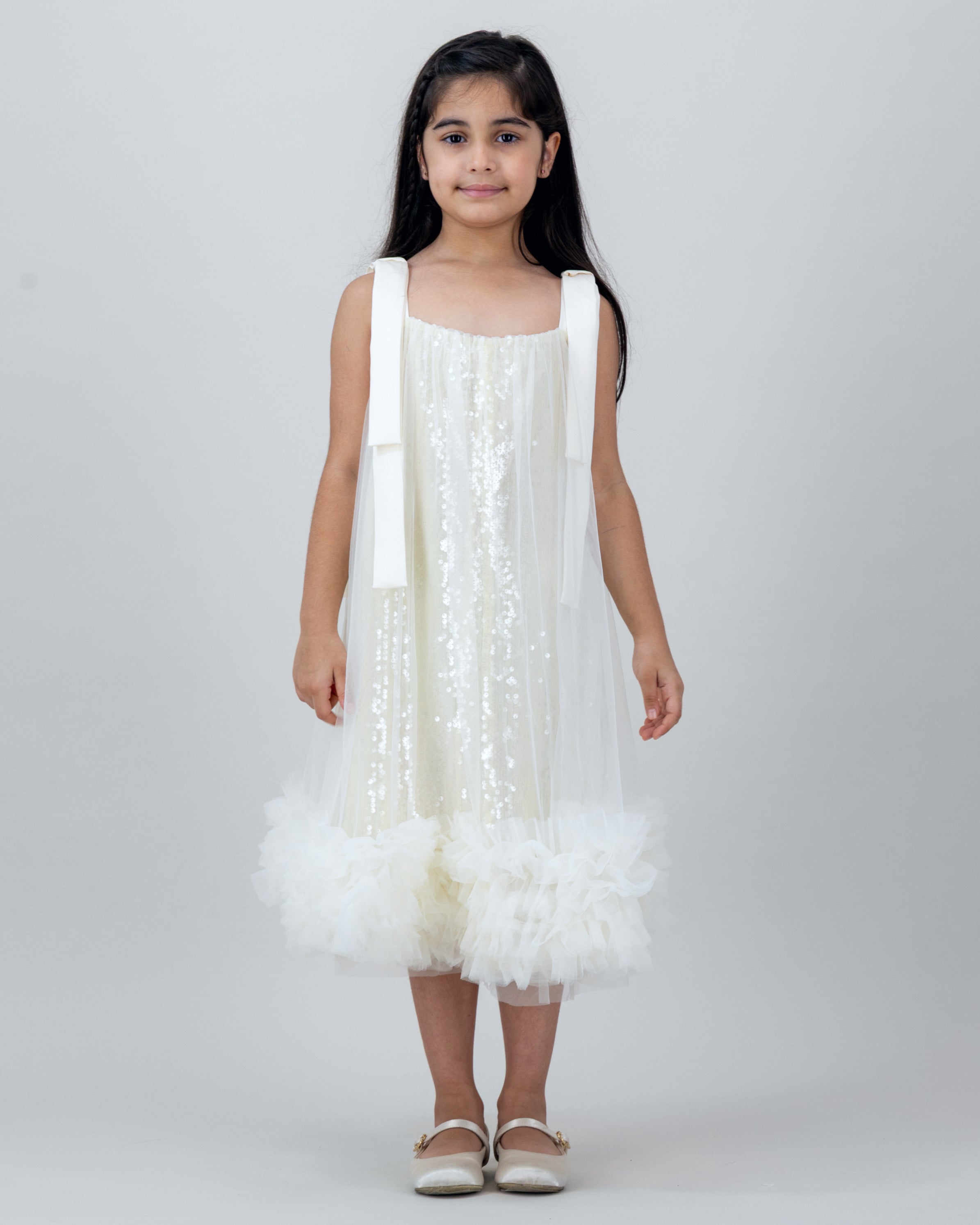 Ivory Sequin Tulle Dress – Mini Soul