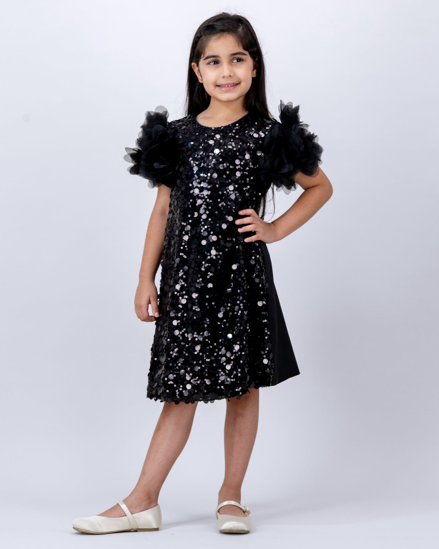 Black sequins dress
