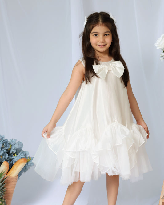 White bow dress
