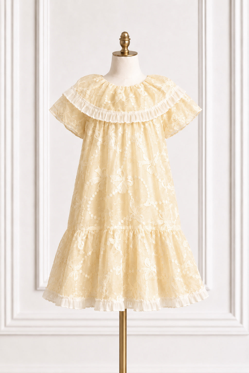 Butter-yellow summer bows dress