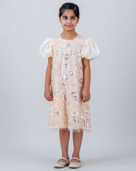 Pink Ivory sequin dress