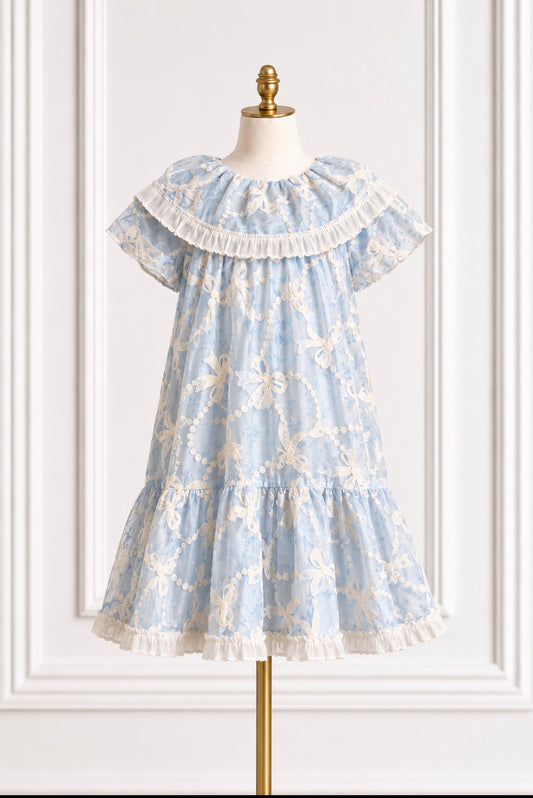 Blue summer bows dress