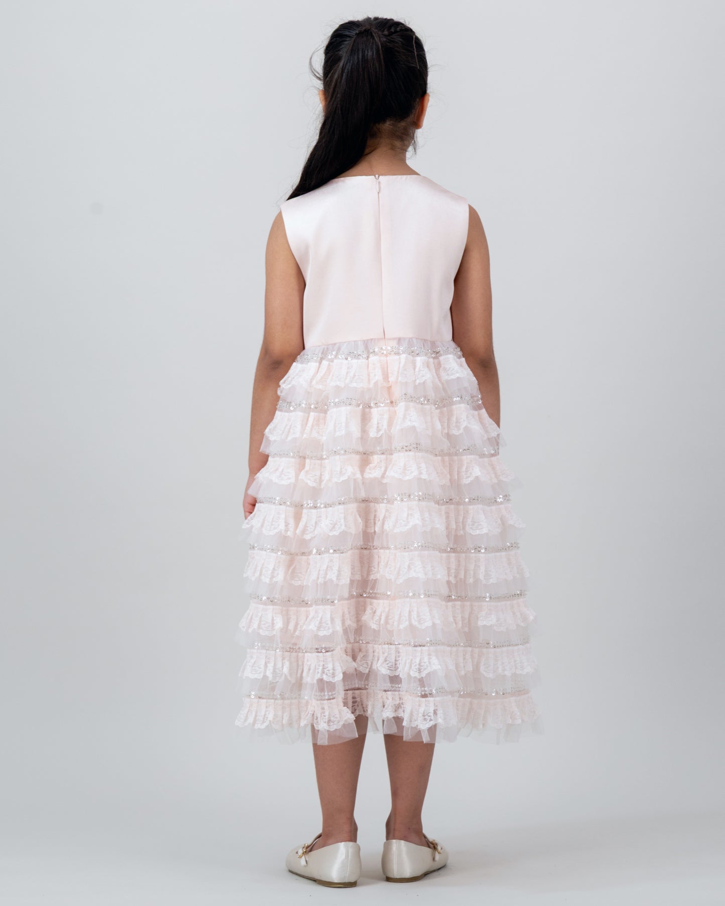 Blush Layered Lace Dress