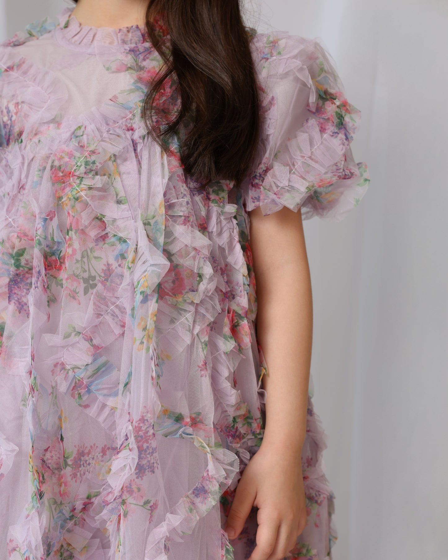 Purple floral dress