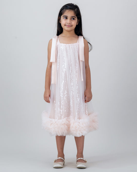 Pink Sequin Tulle Dress