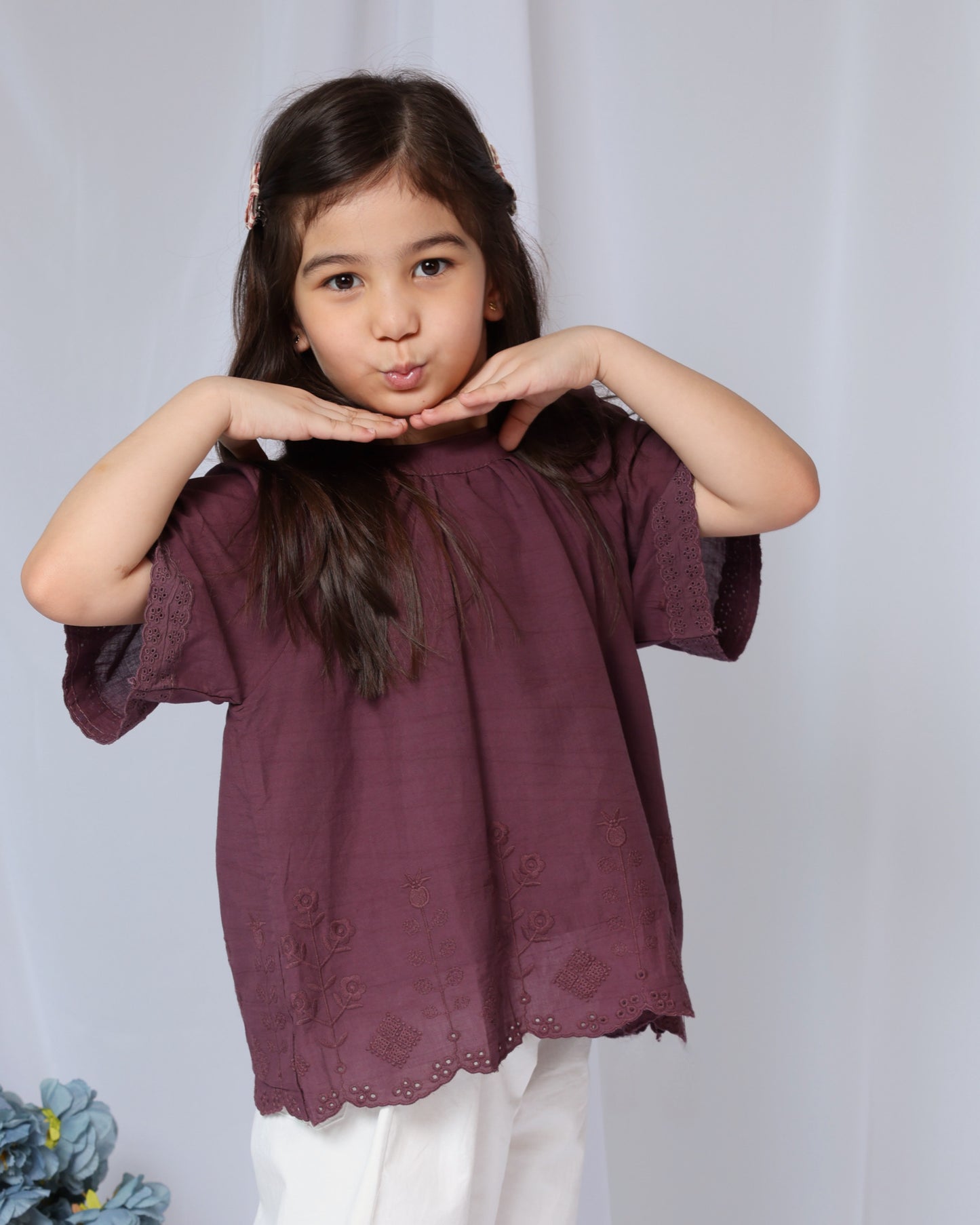 Maroon oversized blouse