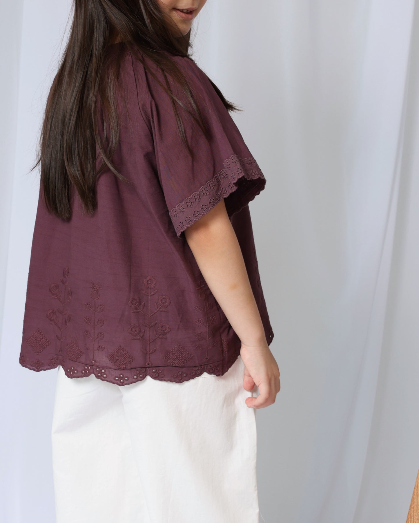 Maroon oversized blouse
