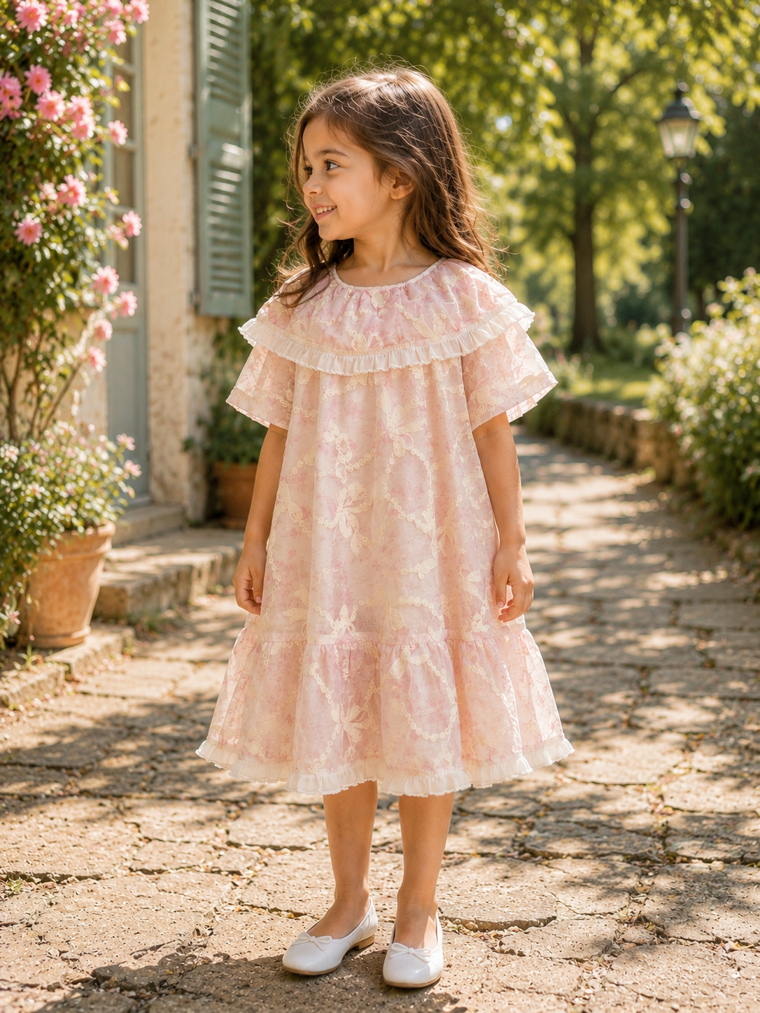 Pink bows summer dress