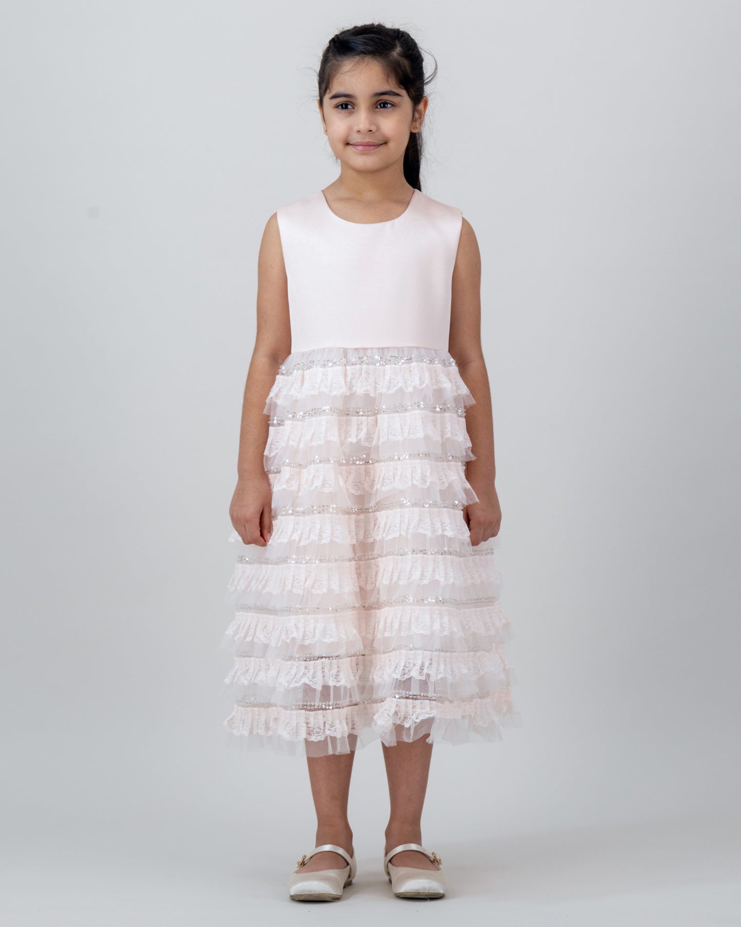Blush Layered Lace Dress