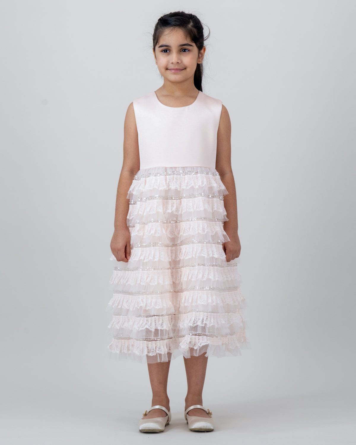 Blush Layered Lace Dress