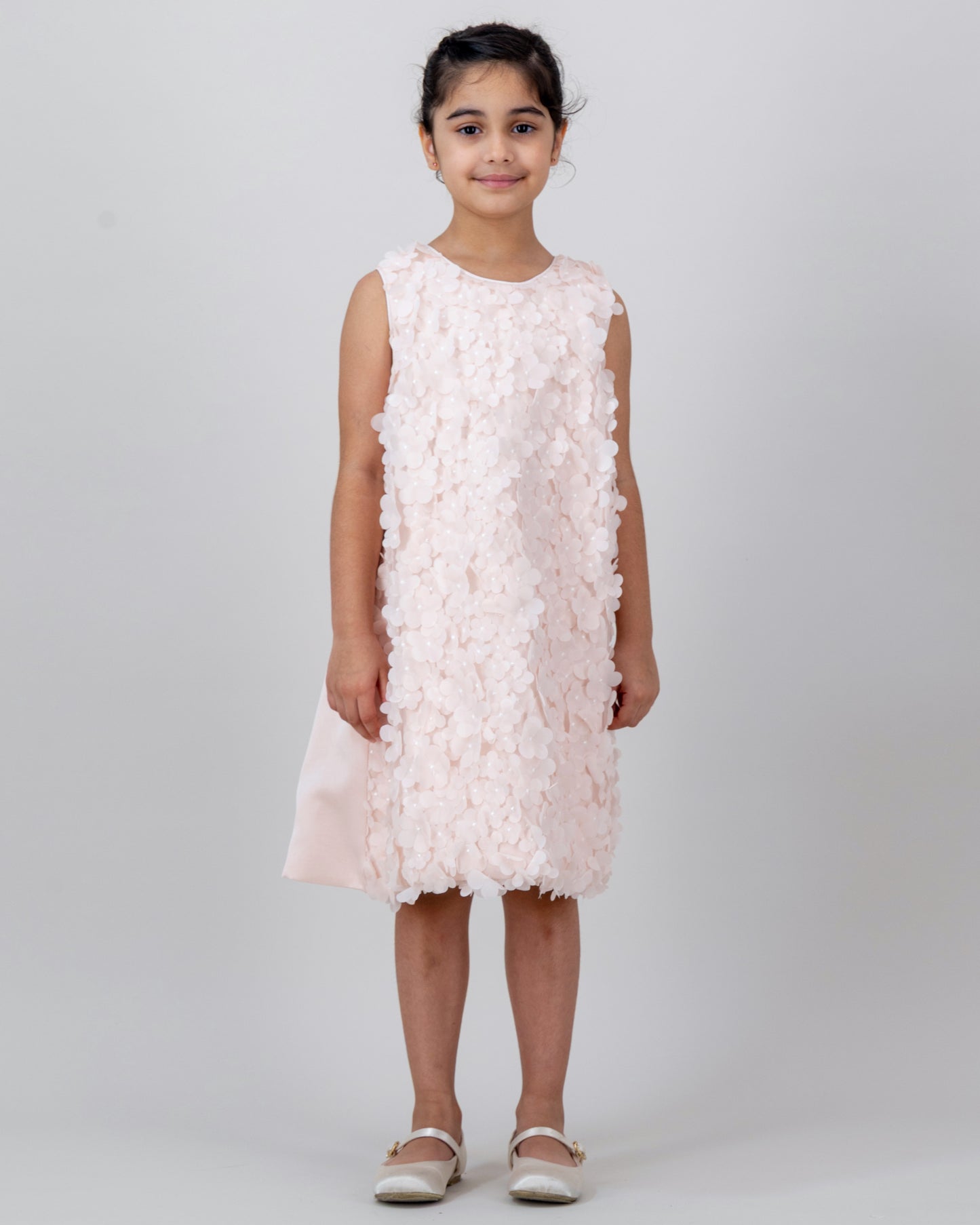 Pink 3D floral dress