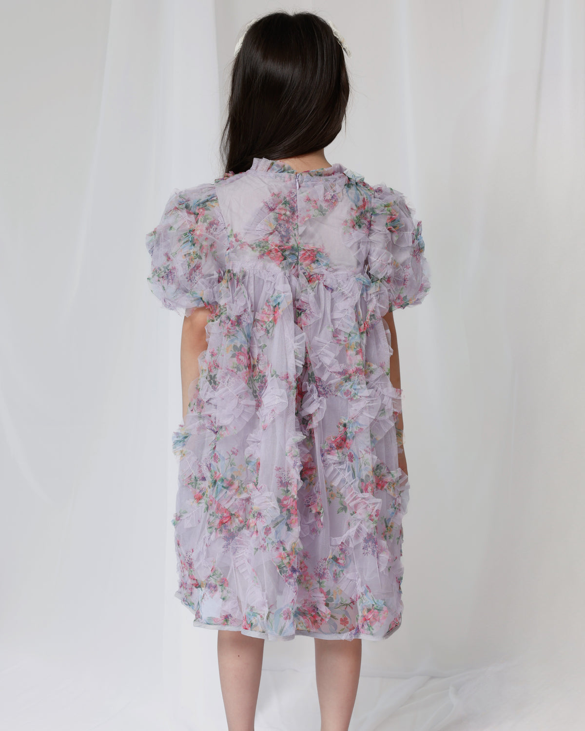 Purple floral dress