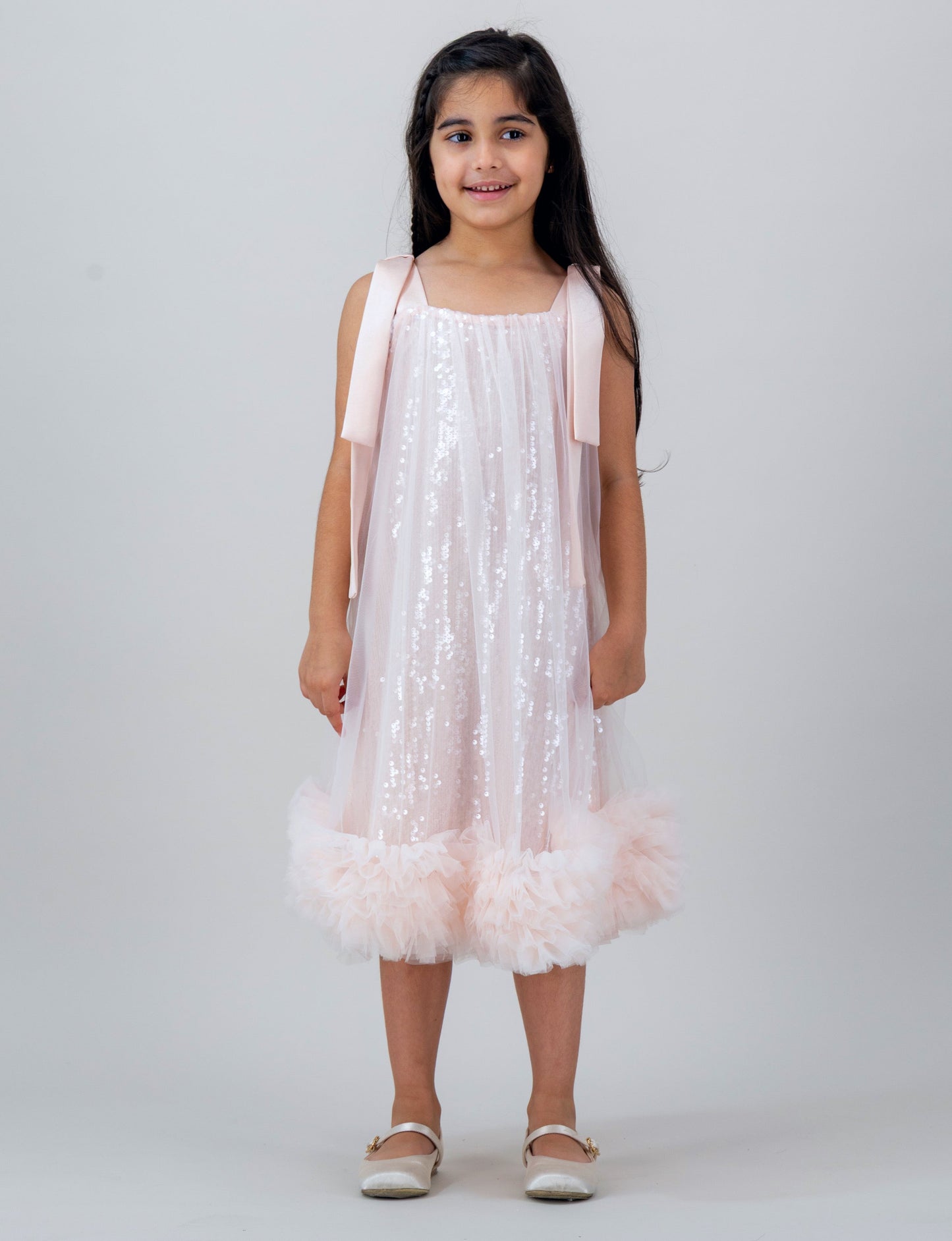Pink Sequin Tulle Dress