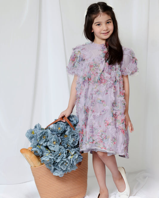 Purple floral dress