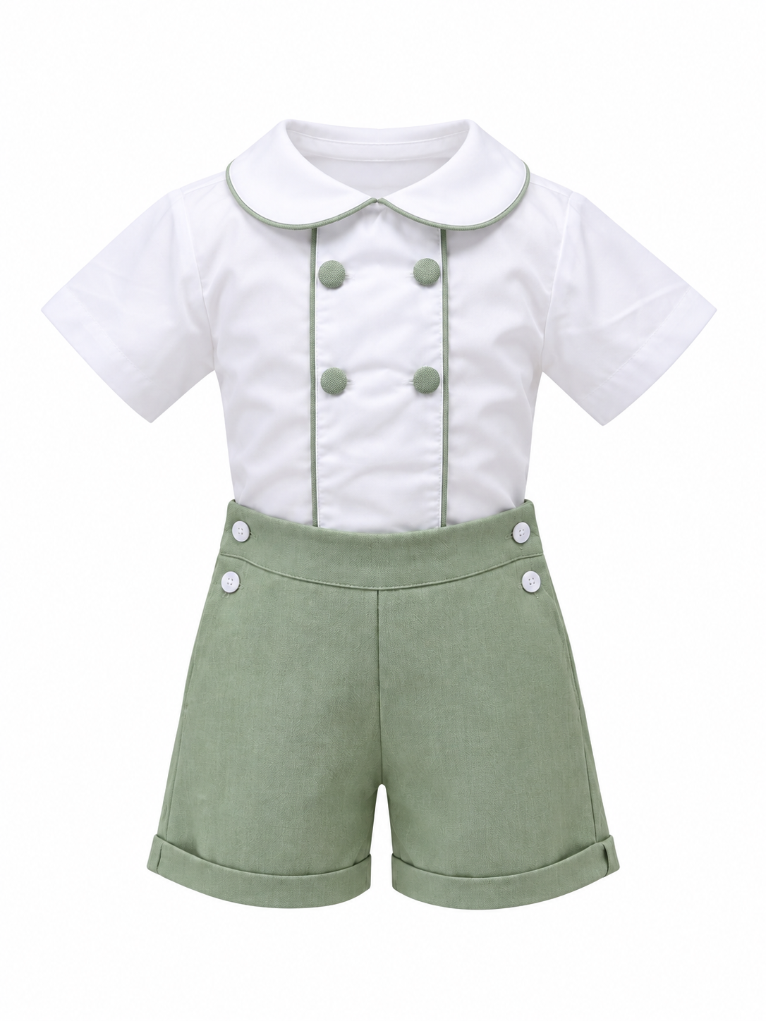 Green shorts set