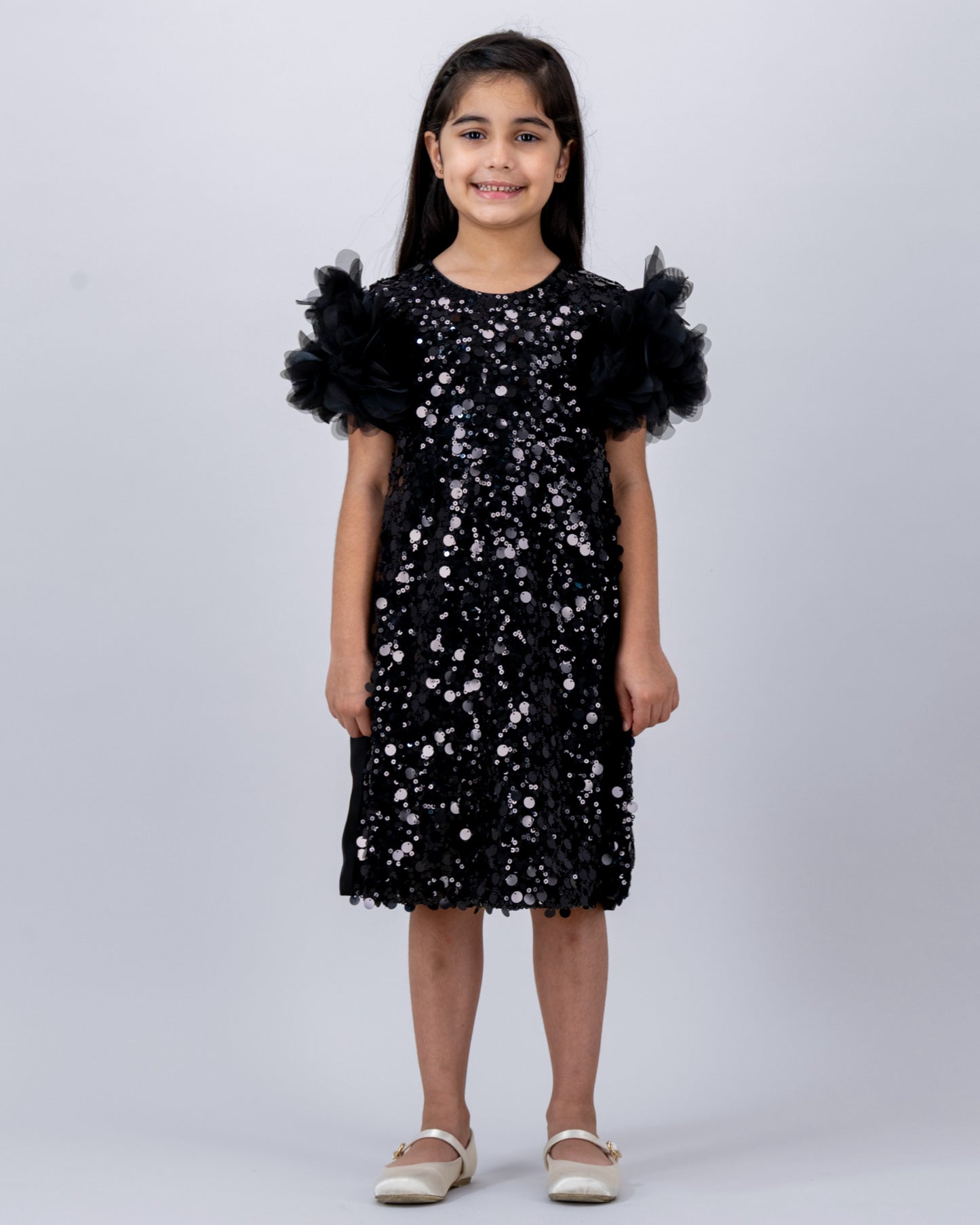 Black sequins dress